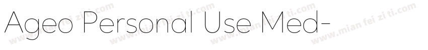 Ageo Personal Use Med字体转换